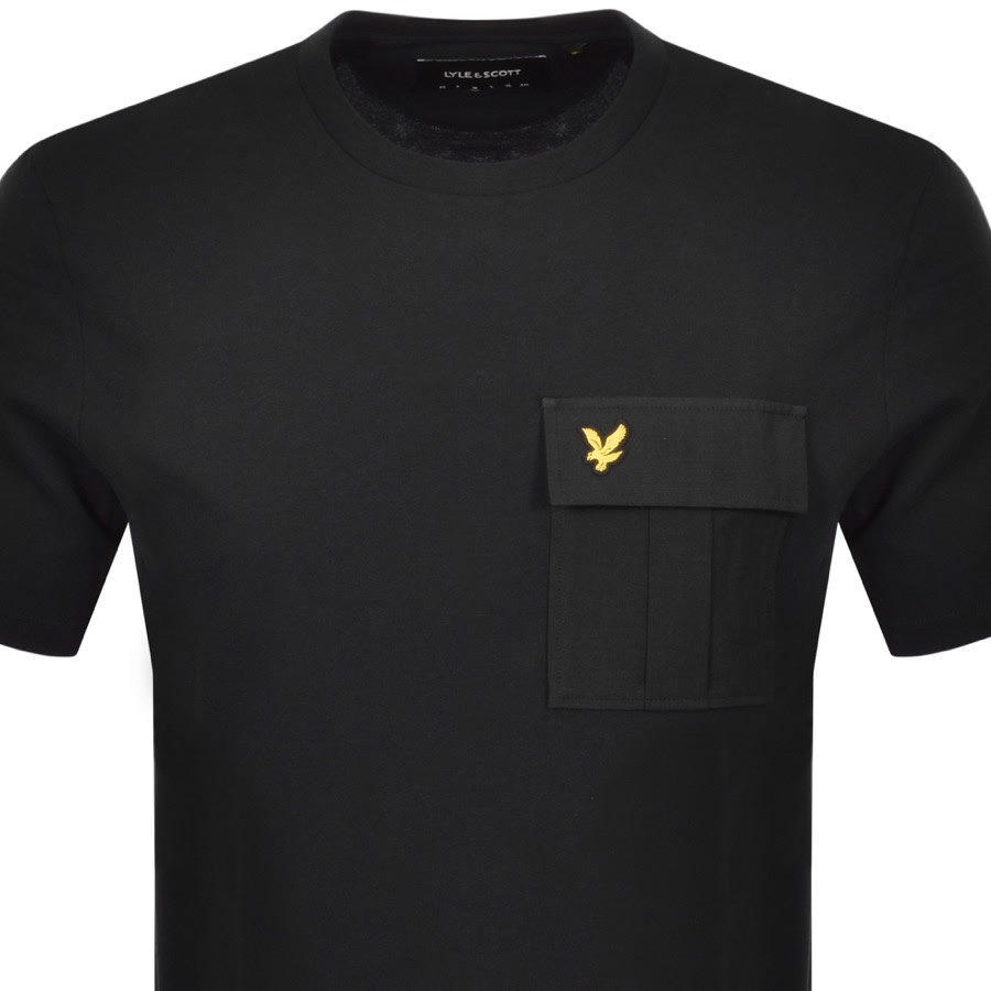 Alternative Image for ProductLyle And Scott Crew Neck Pocket T Shirt Black2